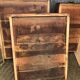 Antique farmhouse table in solid cherry wood with 3 drawers and 1 pull-out.