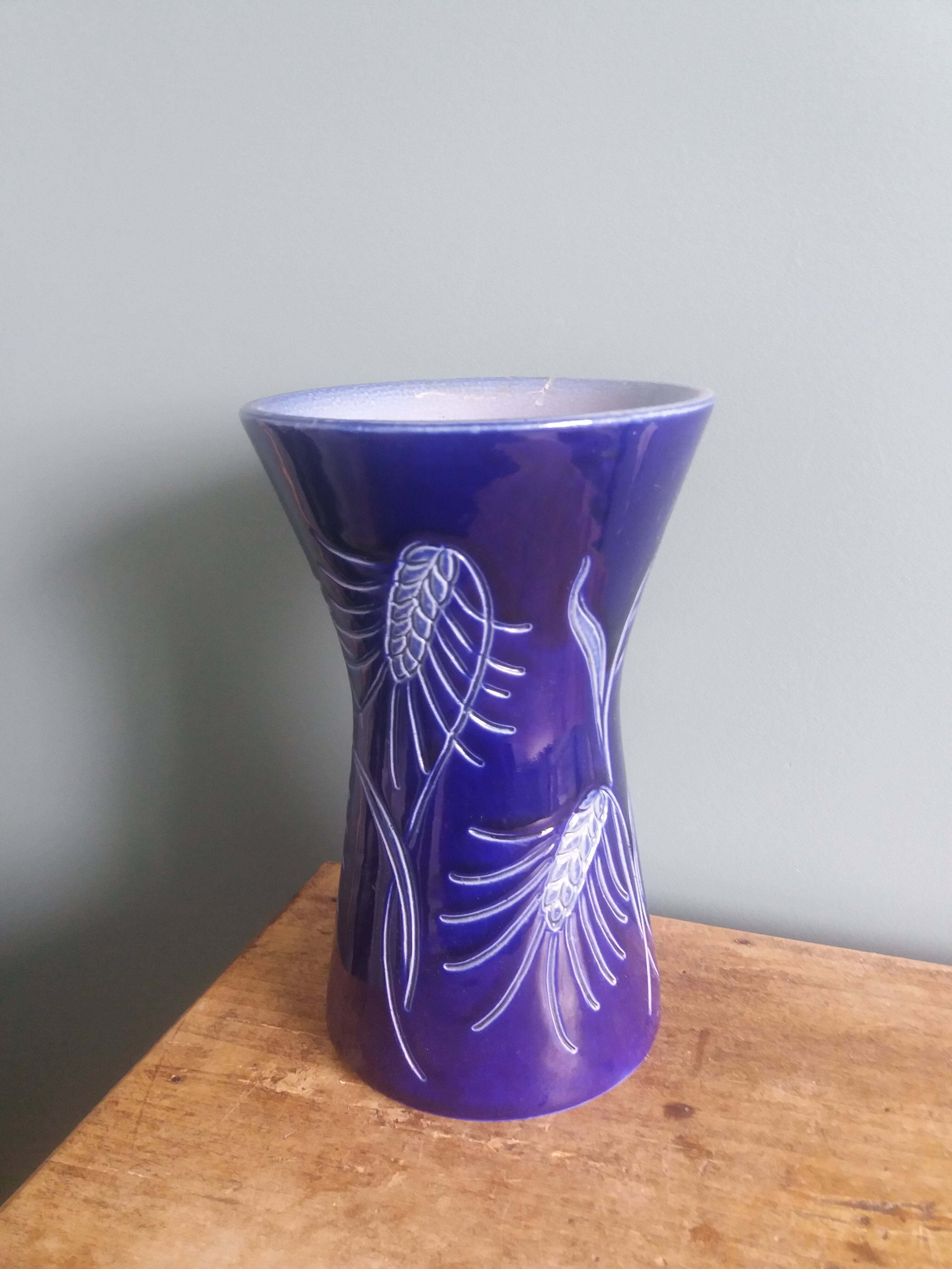 “Diabolo” vase in Alsace Betschdorf sandstone signed Krumeich-Remmy