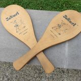 Pair of wooden "jokari" snowshoes, Basque country, 1960