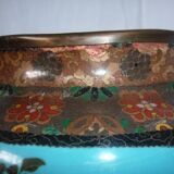 Vase chinois ancien en émaux cloisonnés 33 cm