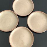 Coffee cups and under cups in gres vintage 1970s - set of 4 cups and under cup