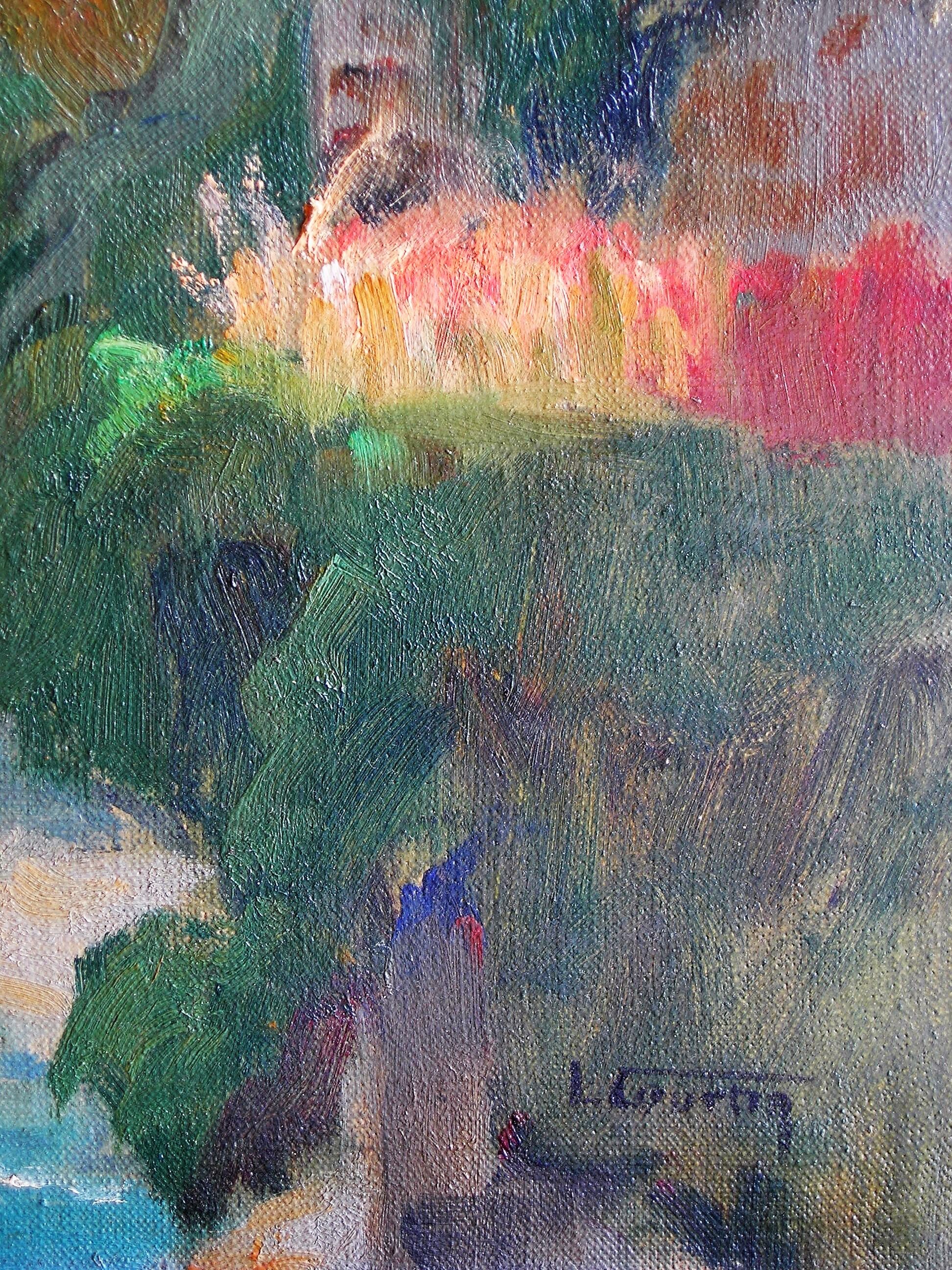 View of a village in the Pyrenees by Louis Courtin 1812-1841