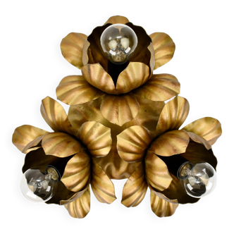 Plafonnier italien en tôle peinte, milieu du XXe siècle, années 1960