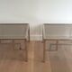 Pair of chrome designer side tables