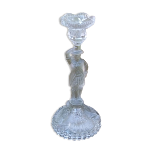 Bougeoir mousquetaire en verre