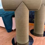 Pair of green Mister T Materia stools – like new