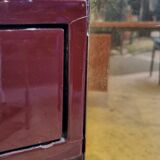 Executive desk by Jean Claude Mahey - lacquered wood & brass - Ca 1970