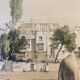 Orientalist engraving, view of the Shereef Bey Palace in Cairo, 20th century