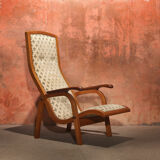 Vintage Mid Century High Back Lounge Arm Chair, 50s