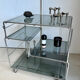 Coffee table / chrome and smoked glass by Max Sauze