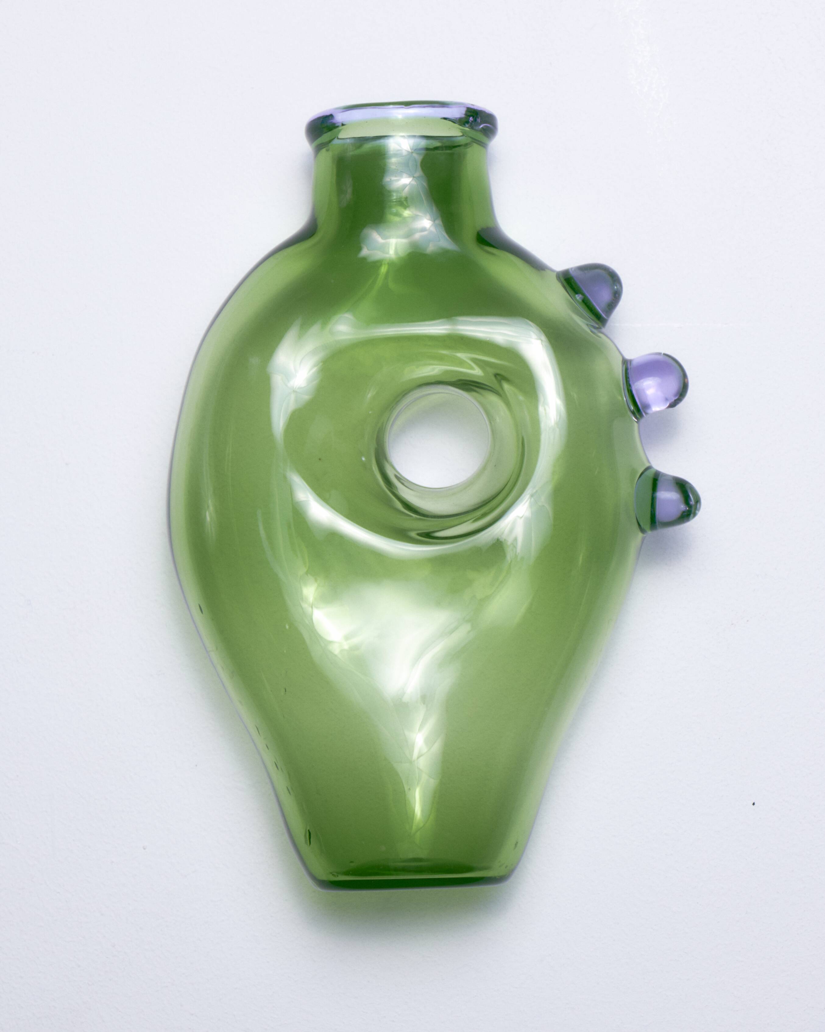 Vase heart en verre soufflé