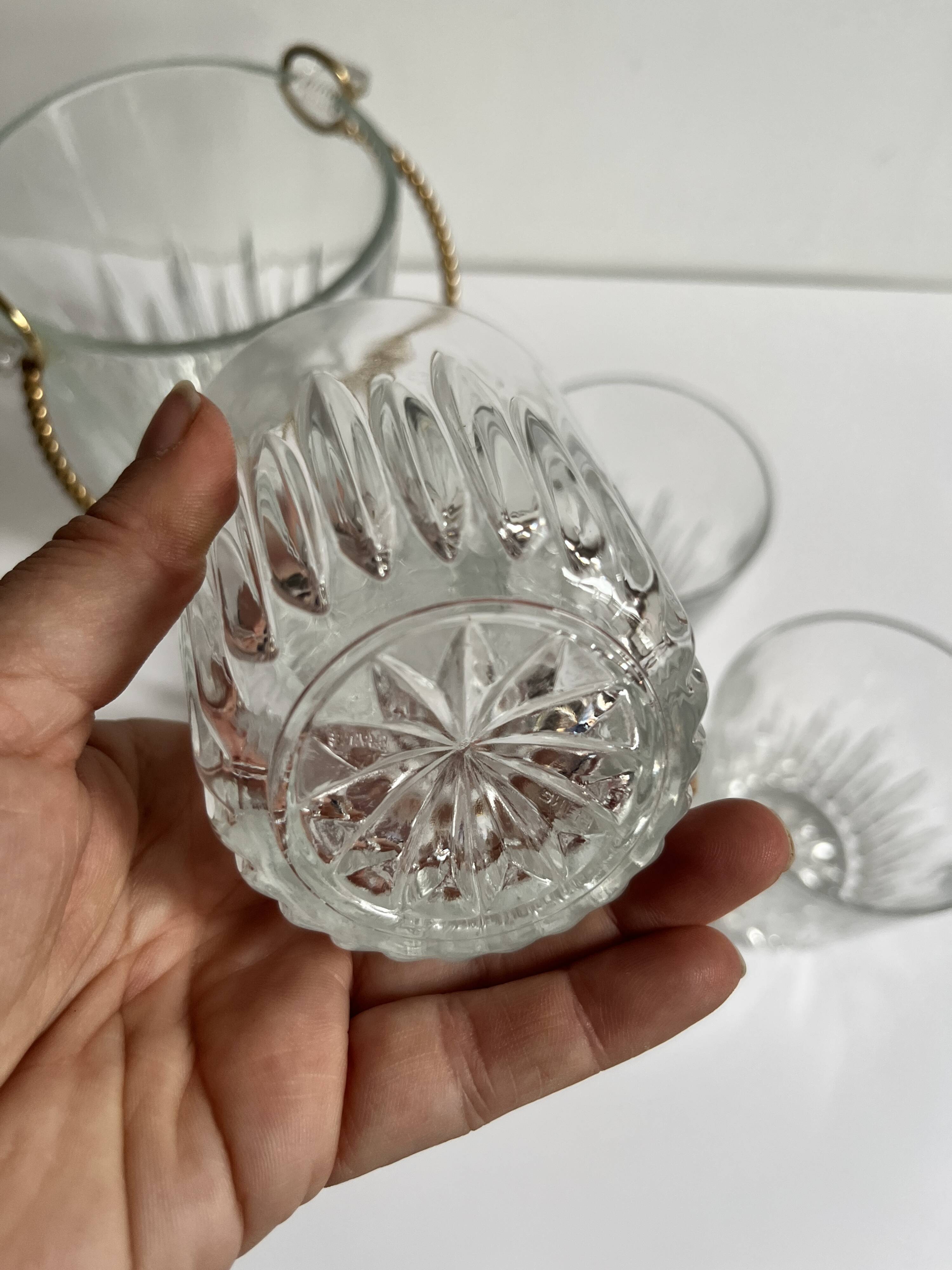 Seau à glace et verre vintage