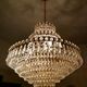 Lustre Murano cristal avec structure dorée 1950