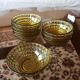Lot 8 chiseled glass cups
