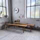 Pair of benches from the 1950s mountain furniture, pine.