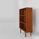 French vintage teak bookcase with 2 shelves from the 1960s