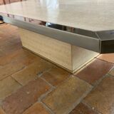 Coffee table and travertine