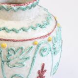 Mediterranean vase with reliëf by Fratelli Fanciullacci, Italy
