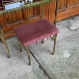 Coiffeuse vintage de style Art Déco français en laiton, années 1960, lot de 3