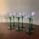 Green stemmed glasses