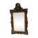 Antique bevelled mirror from the 19th century, sculpted and gilded frame.
