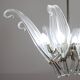 Extraordinary Large Transparent Murano Glass Leaves Chandelier by Franco Lu