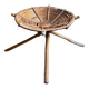Tabouret rotin et bois