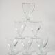 Set of 6 blown glass wine glasses from the early 20th century