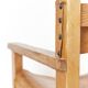 Chaise avec accoudoirs en pin massif et cuir de selle de Biosca