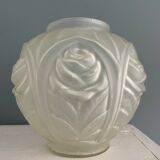 Art Deco ball vase with roses