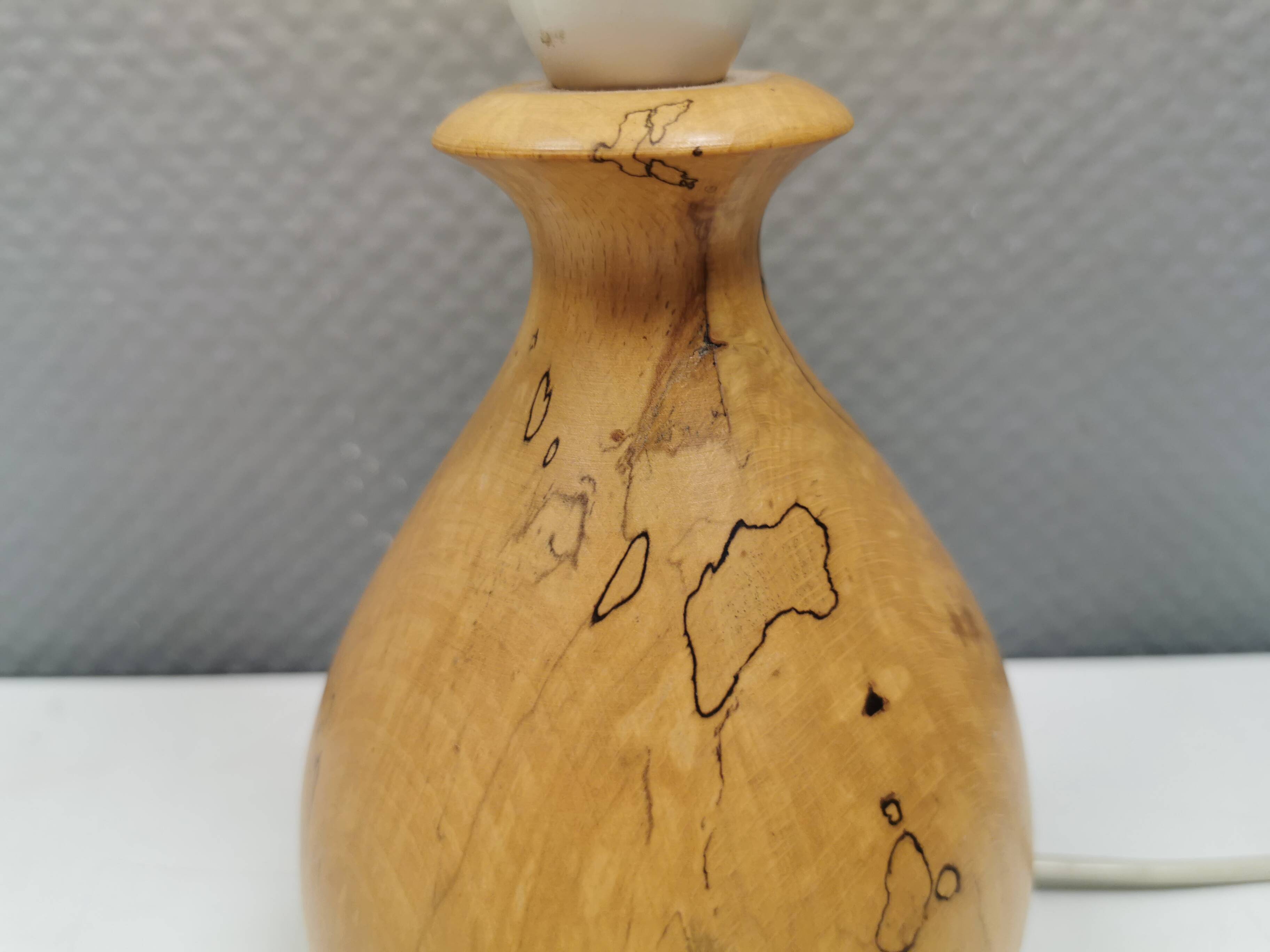Danish lamp turned in pine wood with the most beautiful markings