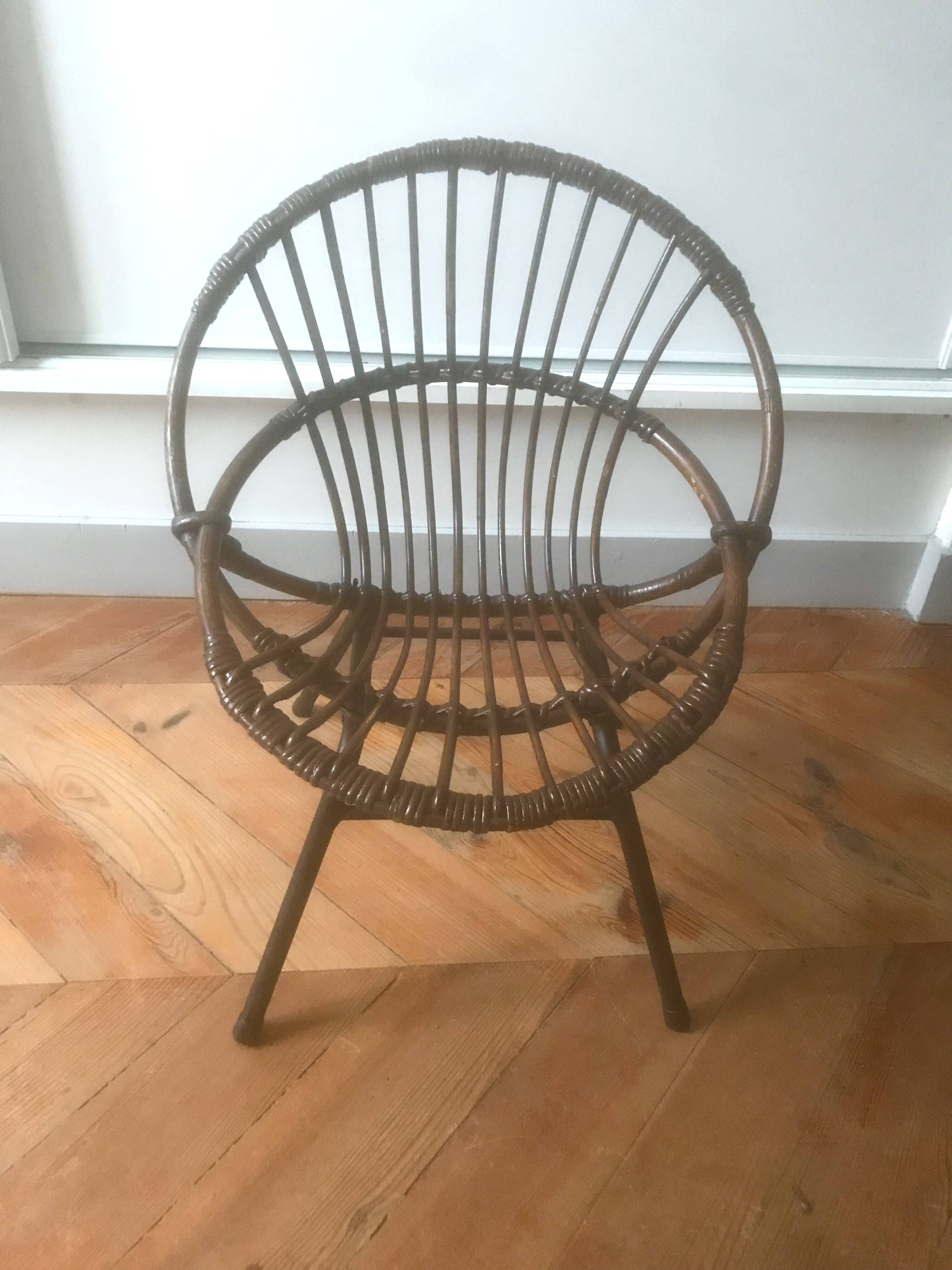 Children's rattan chair 1960