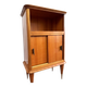 Vintage 1950s hi-fi cabinet – Scandinavian style – blond wood with brass legs