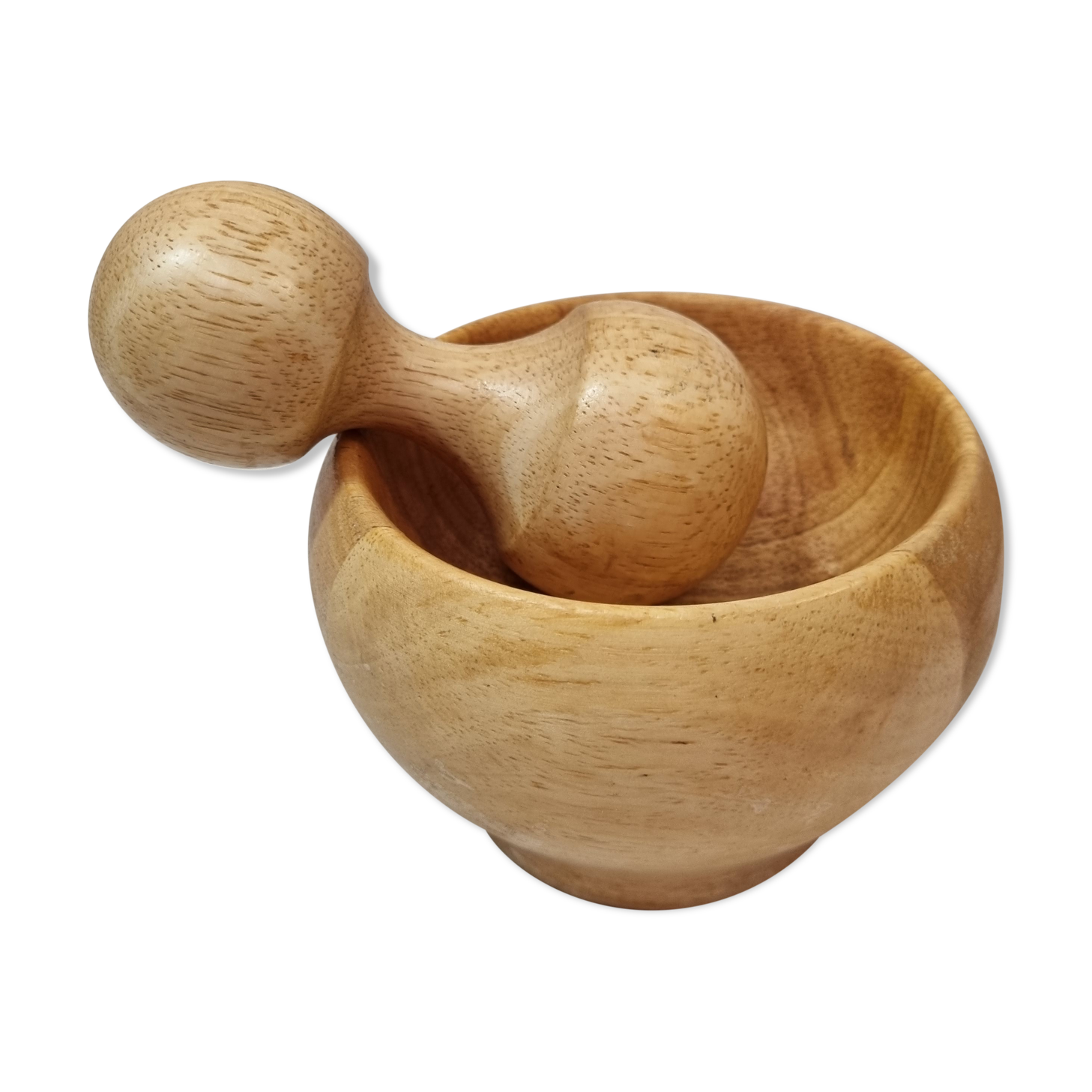 Mortar with wooden pestle (olive tree)
