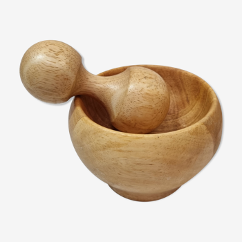 Mortar with wooden pestle (olive tree)