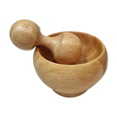Mortar with wooden pestle (olive tree)