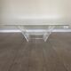 Table basse en verre et plexiglas 1970