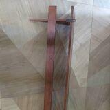 Wall shelf - coat rack - 7 hooks - oak stain - country style - cloakroom