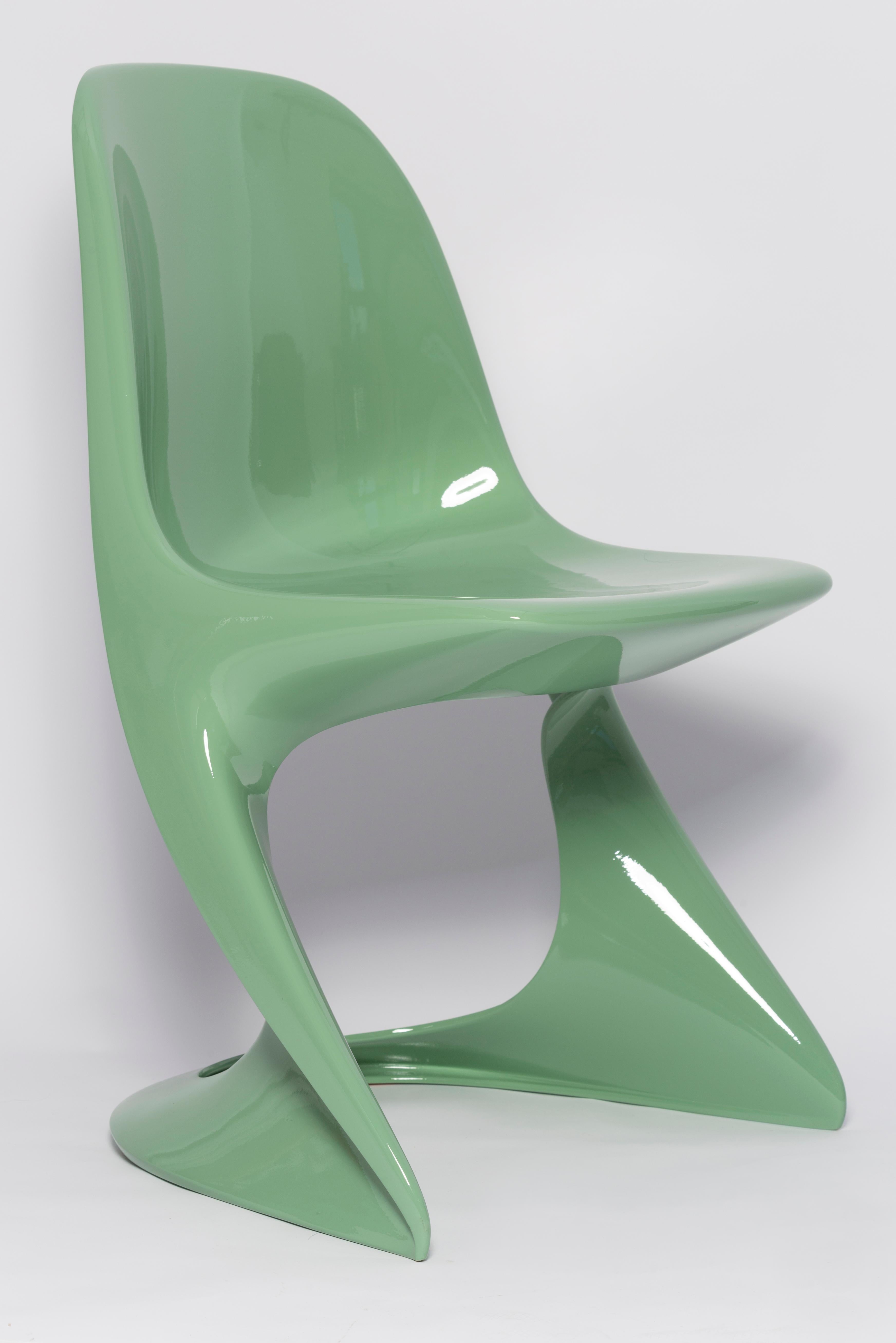 Mid-century Casalino chair in jade green, Alexander Begge, Casala, Germany 1970s.