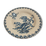 Flat plate in Gien porcelain model Chardons