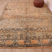 Peach Vintage Moroccan Rug 210 x 270 cm, Berber Wool Rug, Handmade Boho Rug