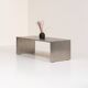 Table basse en acier inoxydable brossé