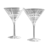 Pair of Christofle glasses with Martini Crystal Cut Scottish Collection