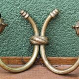 Pair of brass wall lights, 1950s
