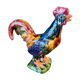 Ceramic sculpture of a rooster from Bavent, glazed terracotta, 1960.