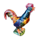 Ceramic sculpture of a rooster from Bavent, glazed terracotta, 1960.