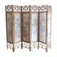 Bamboo and rice straw floral patterns screen
