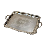 Jean Couzon tray in arabesque grey stainless metal