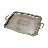 Jean Couzon tray in arabesque grey stainless metal