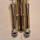 Mid century pair of Italian 4-light brass wall lamps, 1960s
